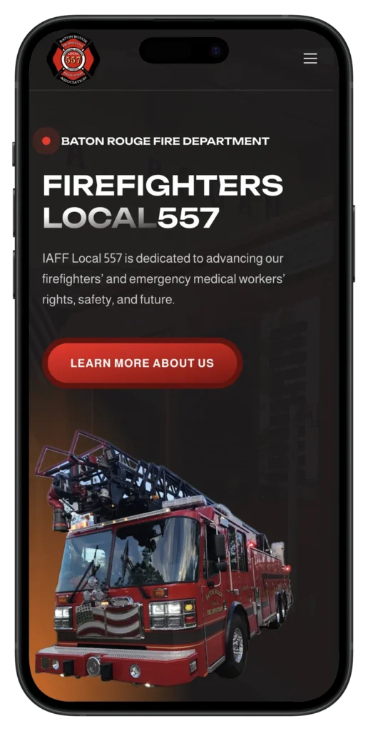 brfd iaff firefighters local 557 website design